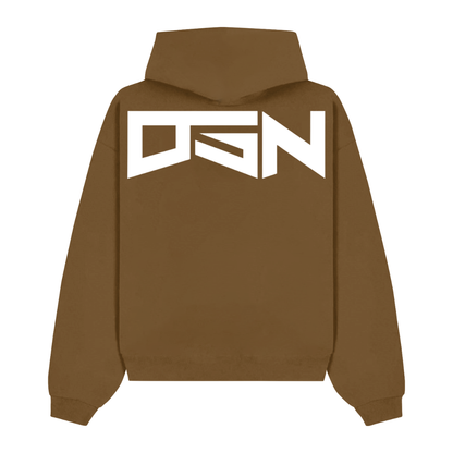 Brown Skeleton Premium Heavyweight Hoodie | DREAM STATION NATION