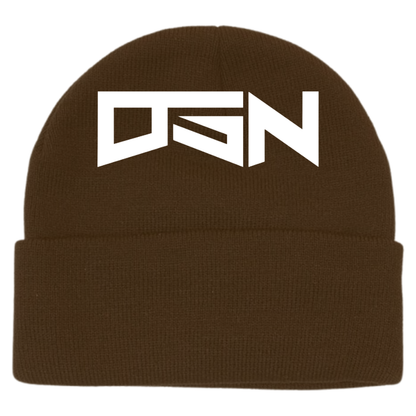 Brown Beanie (White Color Scheme)