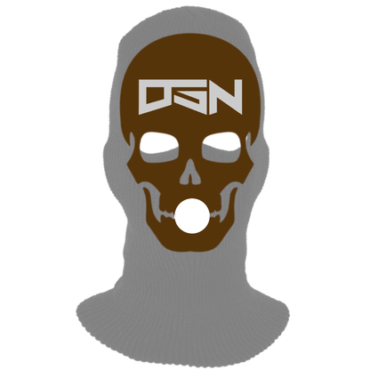 White Skeleton Ski Mask (Brown Color Scheme)