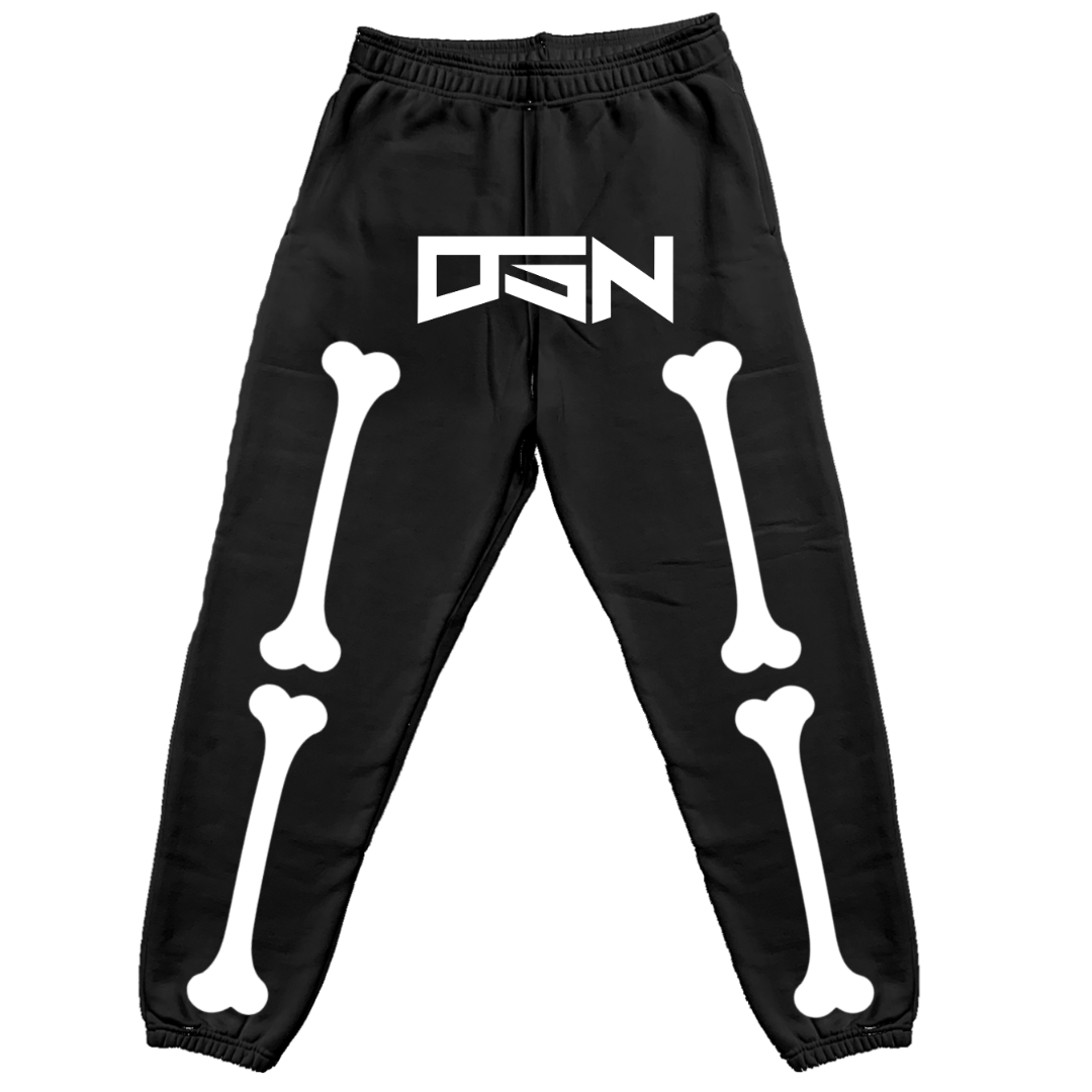 Black Skeleton Premium Sweatpants | DREAM STATION NATION