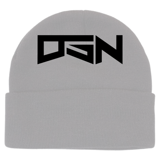 White Beanie (Black Color Scheme)